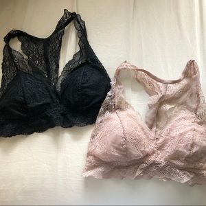 Pink and Black Lace Bralette Bundle